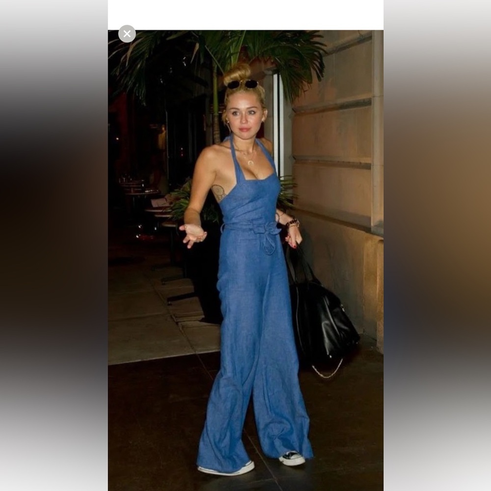 Measurements updated. Anthropologie Sharlene halter jumpsuit